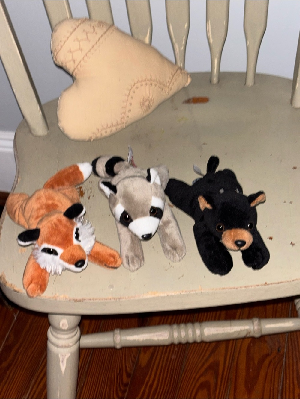 Unipak. Plush Raccoon, Fox & Bear Small Pet Toys - replacements